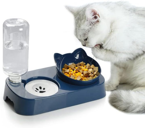 CozyFlow™ Raised Cat Food & Water Set
