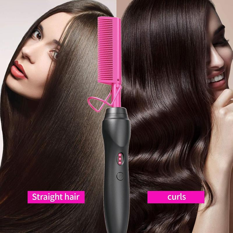 GlamPress™ 3-in-1 Ceramic Hot Comb – Fast, Smooth, Versatile Styling