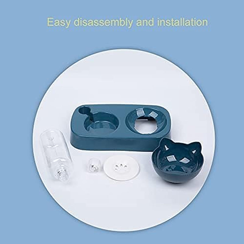 CozyFlow™ Raised Cat Food & Water Set