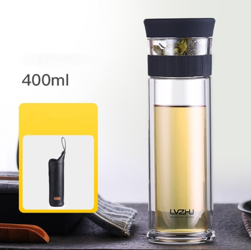 Shop She™ Glass Tea Infuser Bottle – 400ml