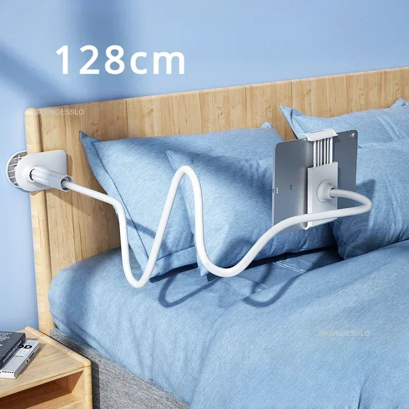128Cm Adjustable Phone Holder Stand with 360° Flexibility - Perfect for iPhone, Samsung & 3.5~6.7" Devices!