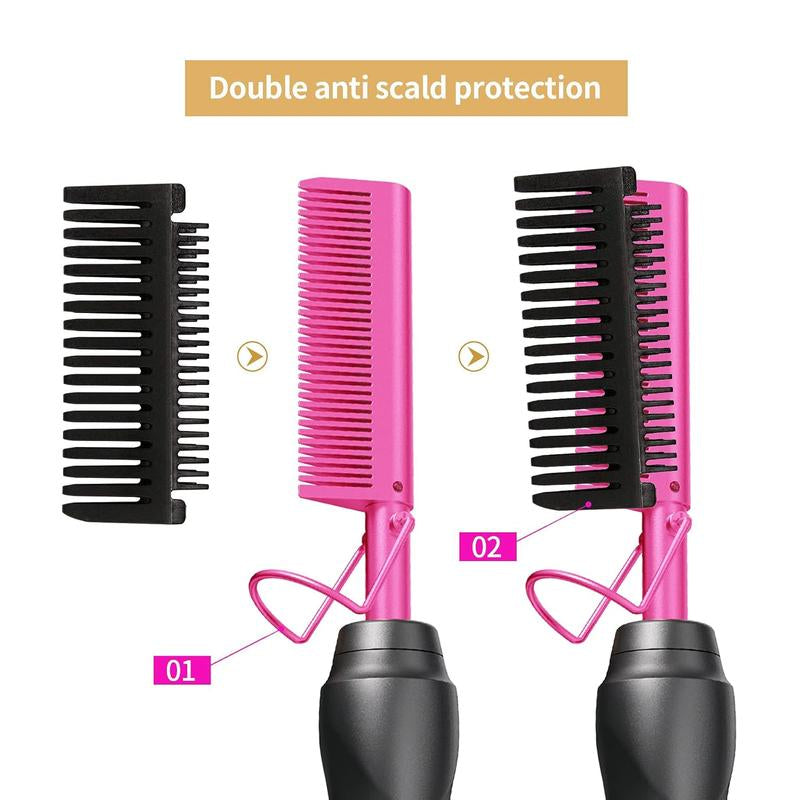 GlamPress™ 3-in-1 Ceramic Hot Comb – Fast, Smooth, Versatile Styling