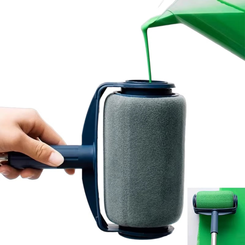 SwiftRoll™ Refillable Paint Roller – Clean Edges, No Rod Needed