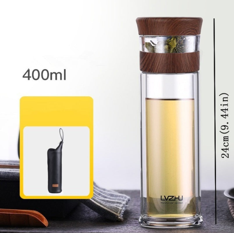 Shop She™ Glass Tea Infuser Bottle – 400ml